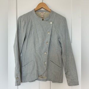 SUNDANCE Women's Pinstriped Blue Jacket -Size 6